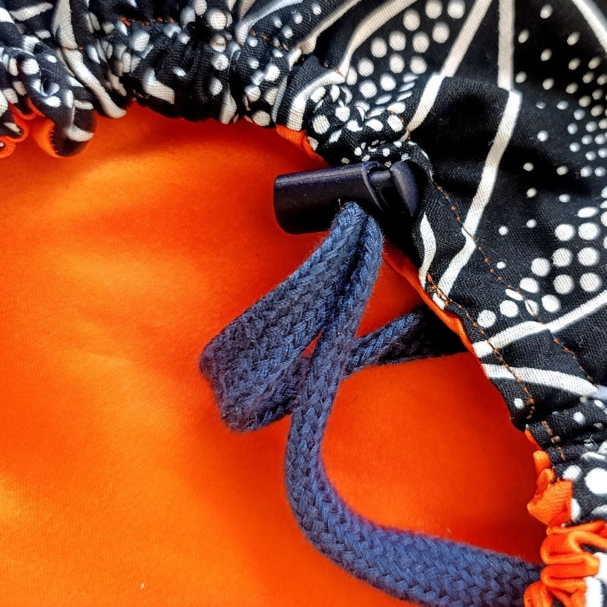 African Print Toddler Satin Bonnet - Adjustable