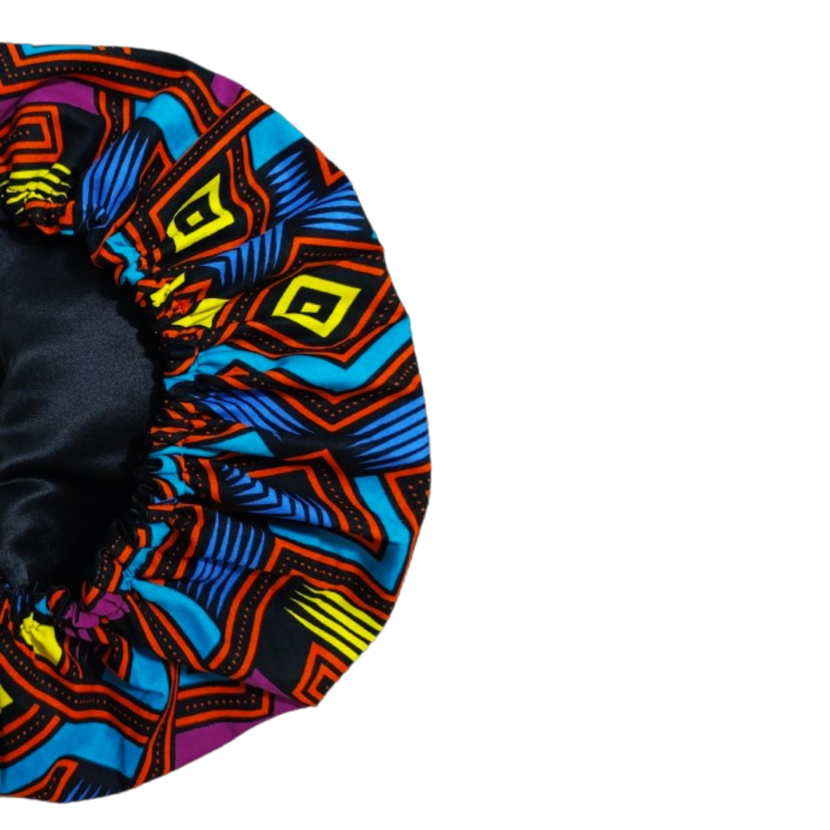African Print Satin Bonnet