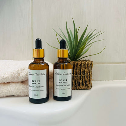 Scalp Hair Oil with Rosemary, Peppermint and Tea Tree Essential Oils